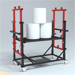 Elektrische Gerüsthebebühne, mobile rutschfeste Hebetischleiter, 500 kg Tragkraft, für Deckenreinigung und Malerarbeiten (Höhenverstellung: 5 m)