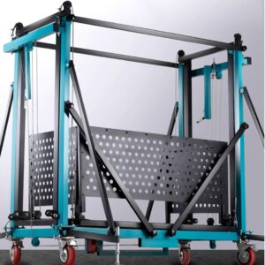 Elektrische Arbeitsbühne mit Fernbedienung - Multifunktionaler Rack-Liftturm bis 5m Höhe für Innen-/Außenbereich - Ideal für Dekoration, Bauarbeiten & Wartungen