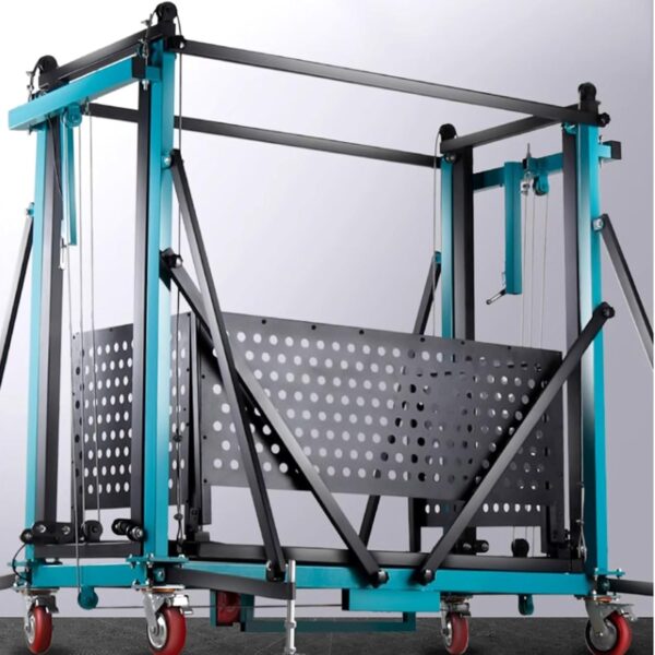 Elektrische Arbeitsbühne mit Fernbedienung - Multifunktionaler Rack-Liftturm bis 5m Höhe für Innen-/Außenbereich - Ideal für Dekoration, Bauarbeiten & Wartungen